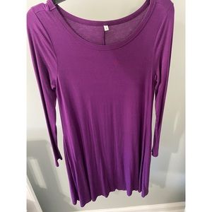 Solid Purple Long Sleeve dress size S